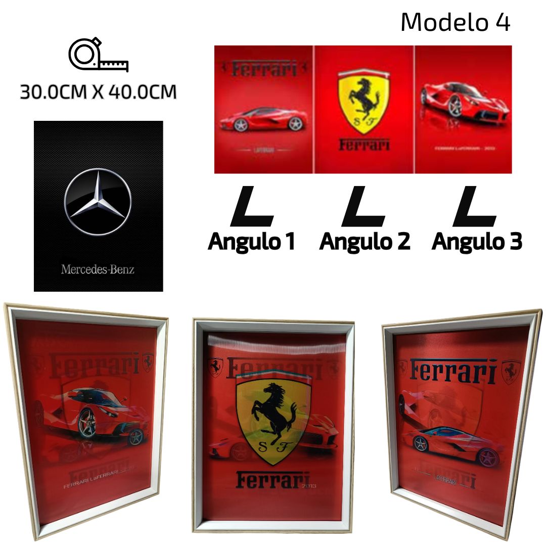 Cuadro Lenticular 3D de Superdeportivos