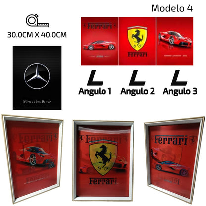 Cuadro Lenticular 3D de Superdeportivos